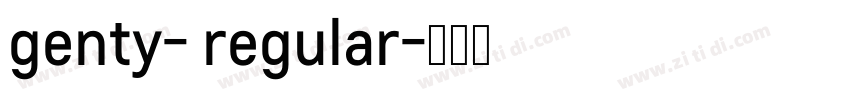 genty- regular字体转换